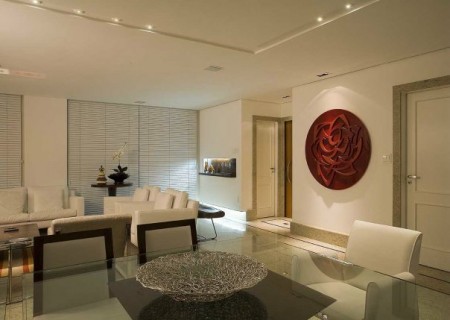 Sala de jantar integrada ao estar